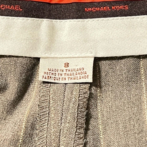 Michael Kors Tan pinstriped pants size 8 - Picture 5 of 7
